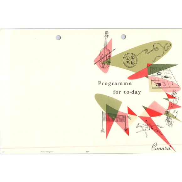 None Other - 1956 Feb 1st RMS Mauretania Cunard Line Program Capt. C.S. Williams AB9
